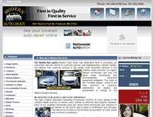 Tablet Screenshot of modernautobodyfrederick.com